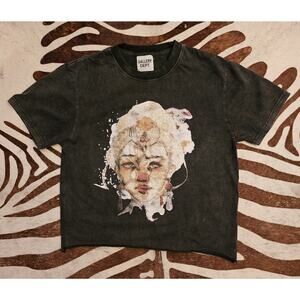 Gallery Dept. Portrait Alone In Silence Short-Sleeve T-Shirt Cropped Sz S